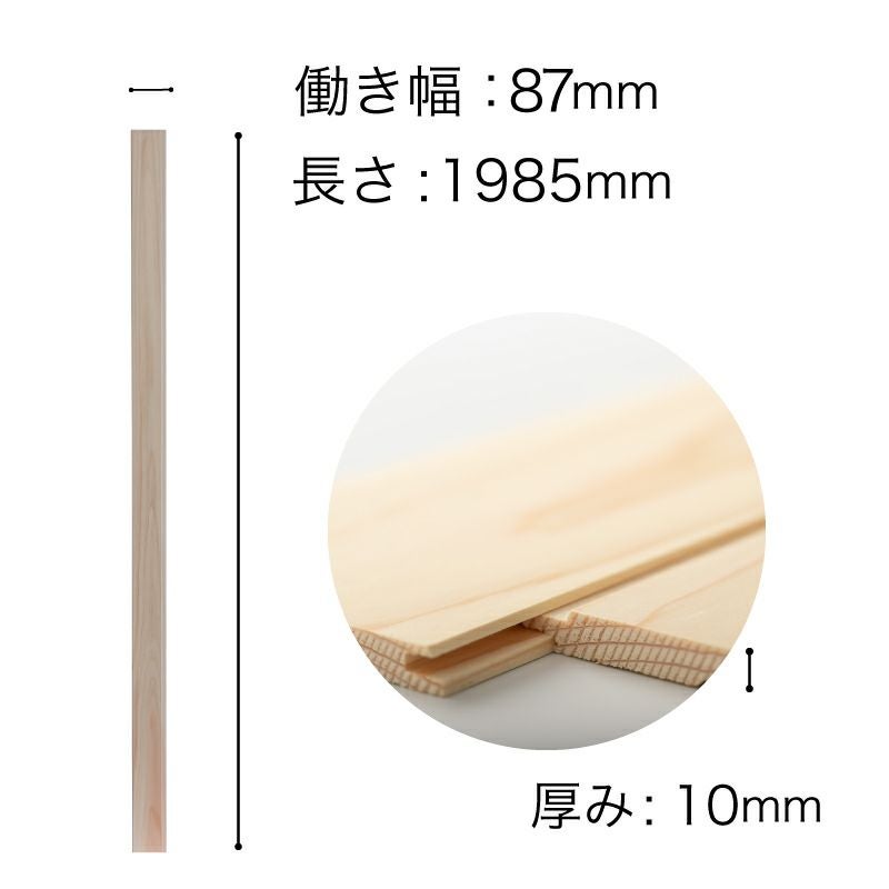 サイズ厚み10mm×働き幅87mm×長さ1985mm