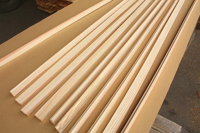 杉｜幅木・見切り｜5本セット｜純白・無節｜【幅:41mm×厚さ:17mm】